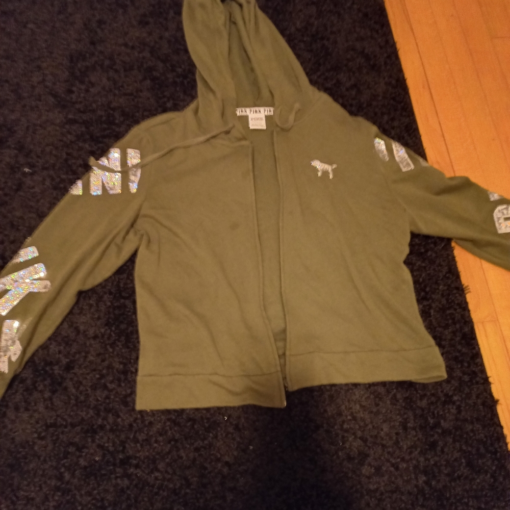 Pink zip up hoodie